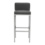 Baina Dark Grey And Chrome Finish Bar Chair