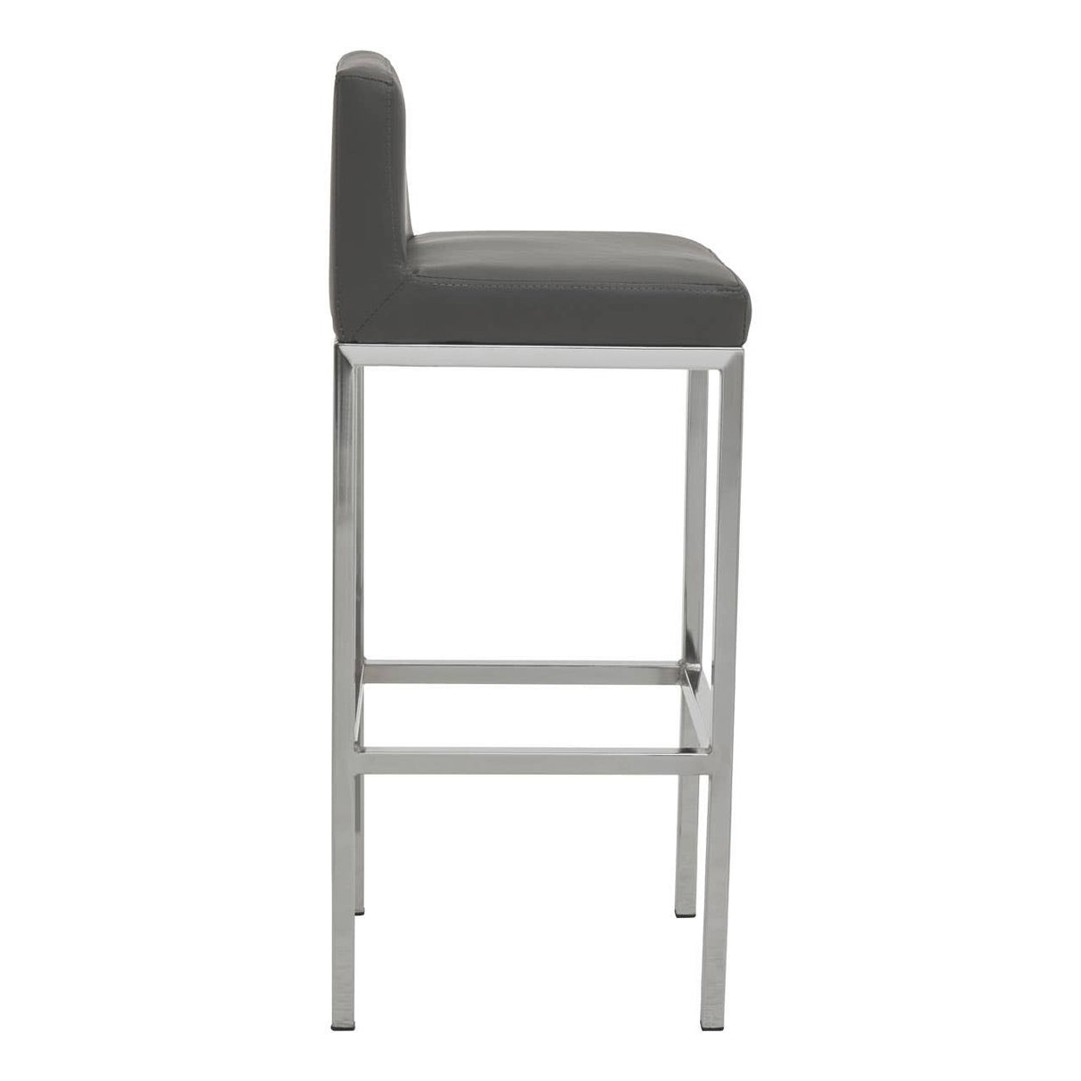 Baina Dark Grey And Chrome Finish Bar Chair