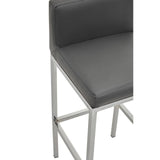 Baina Dark Grey And Chrome Finish Bar Chair