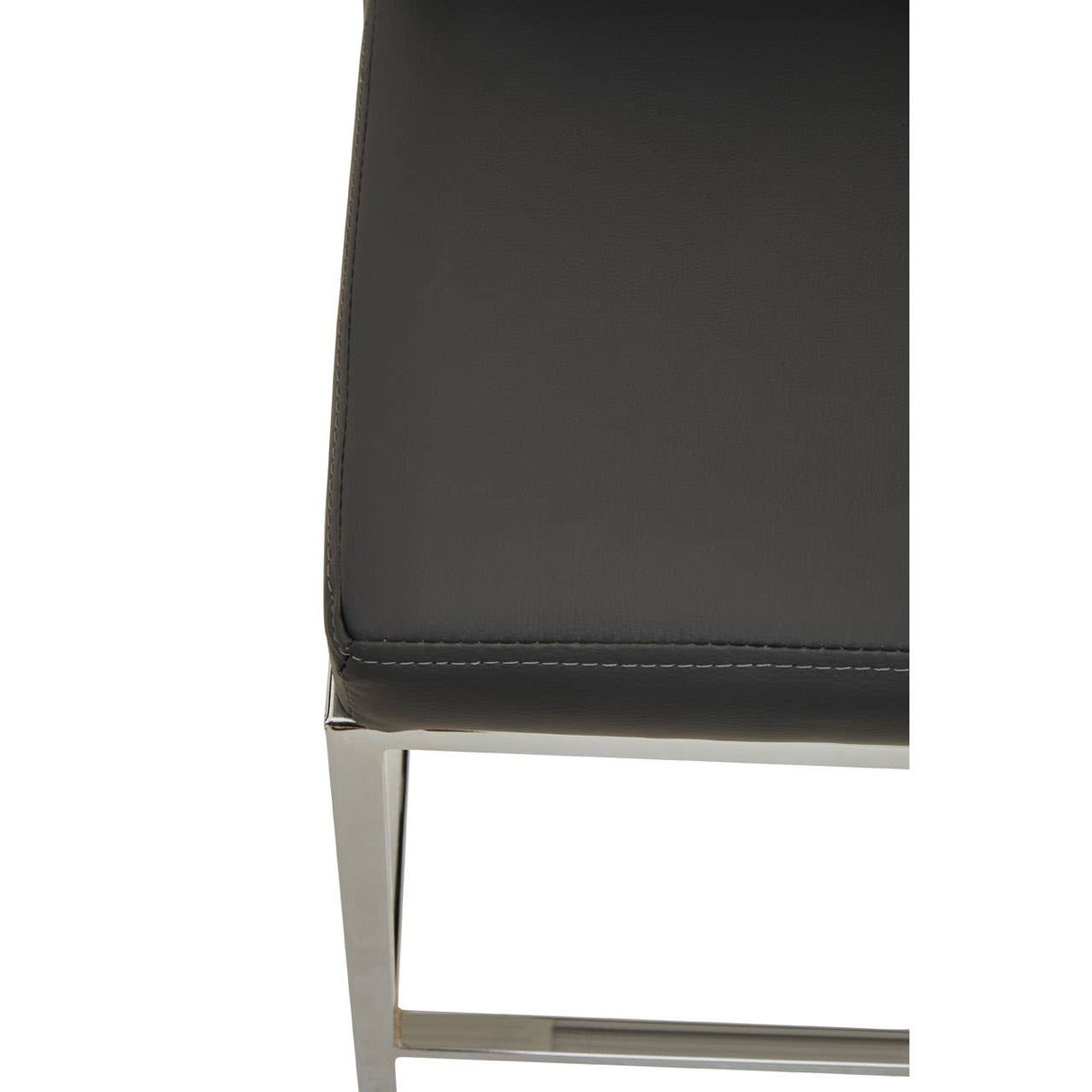 Baina Dark Grey And Chrome Finish Bar Chair
