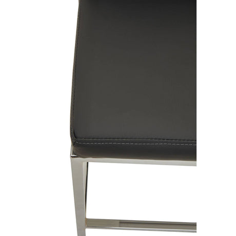 Baina Dark Grey And Chrome Finish Bar Chair