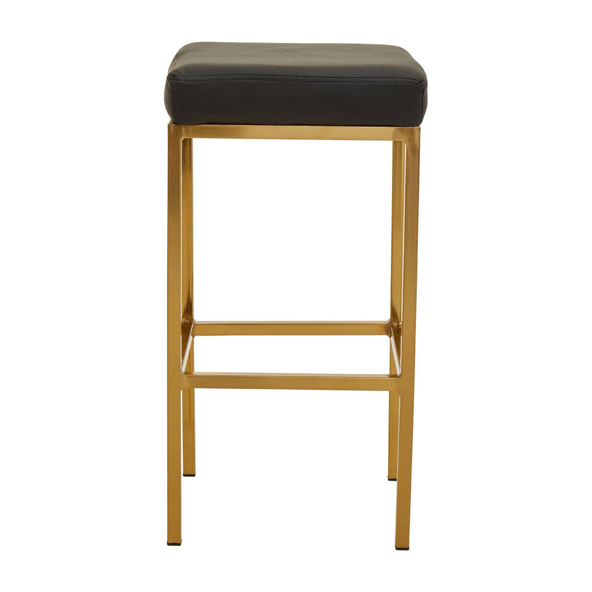 Baina Black Pu And Gold Finish Bar Stool