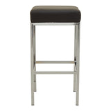 Baina Black Pu And Chrome Finish Bar Stool