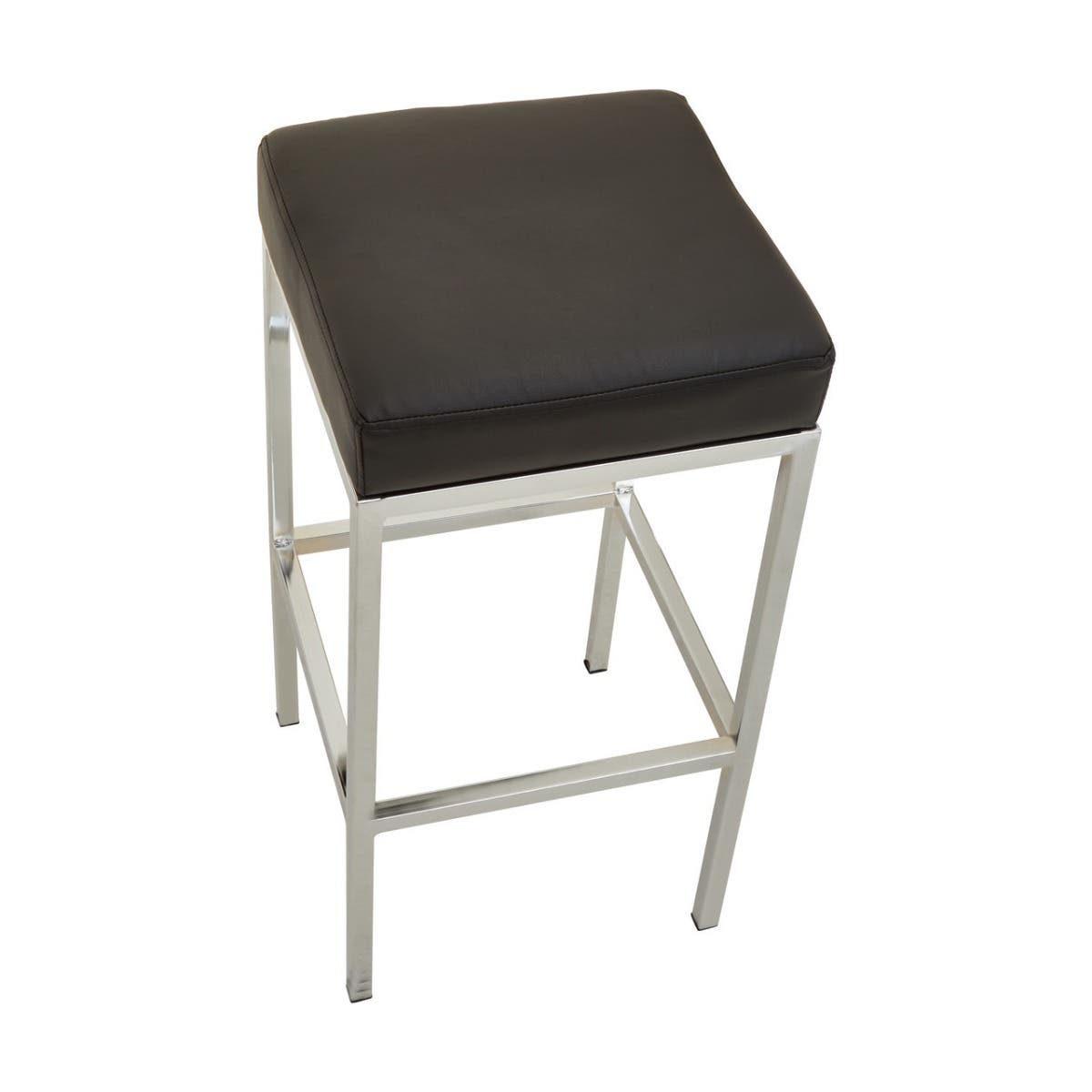 Baina Black Pu And Chrome Finish Bar Stool