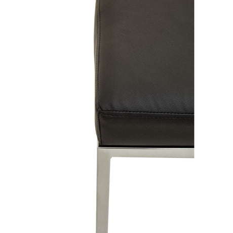 Baina Black Pu And Chrome Finish Bar Stool