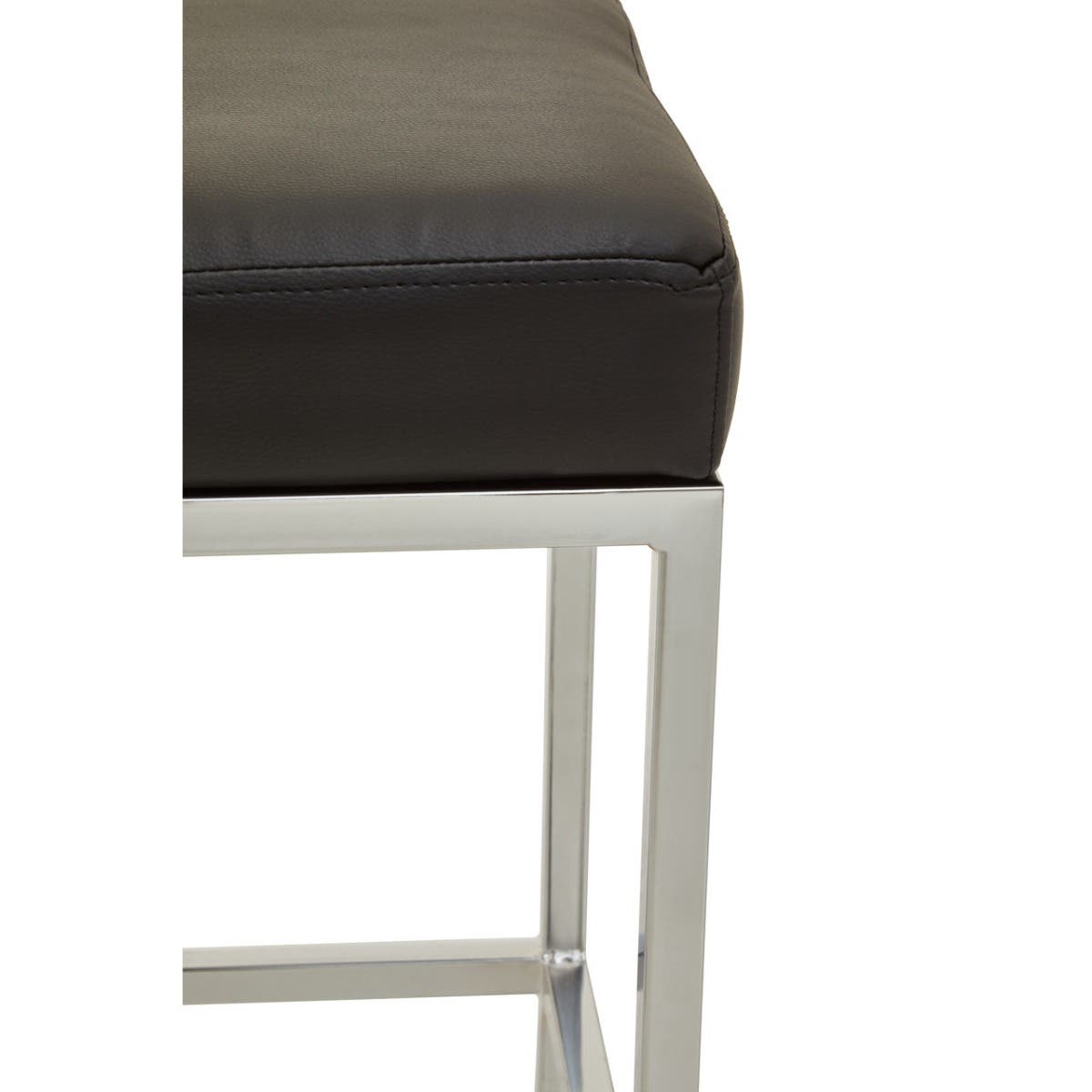 Baina Black Pu And Chrome Finish Bar Stool