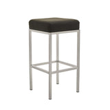 Baina Black Pu And Chrome Finish Bar Stool