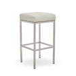 Baina White Pu And Chrome Finish Bar Stool