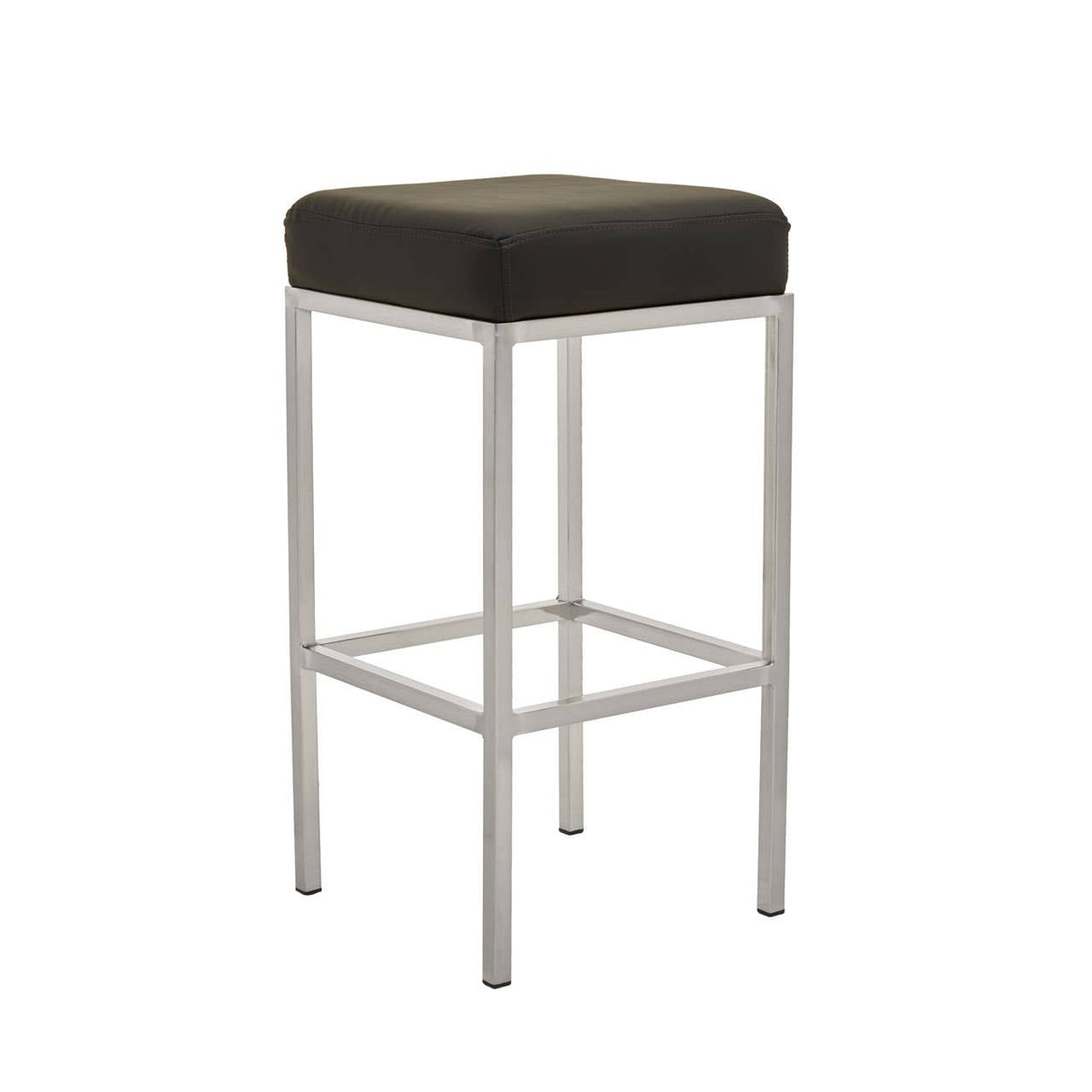 Baina Dark Grey Pu And Gold Finish Bar Stool