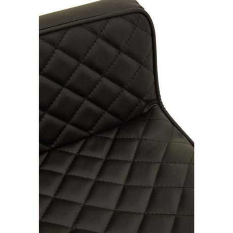 Black And Gold Bar Stool With Square Base