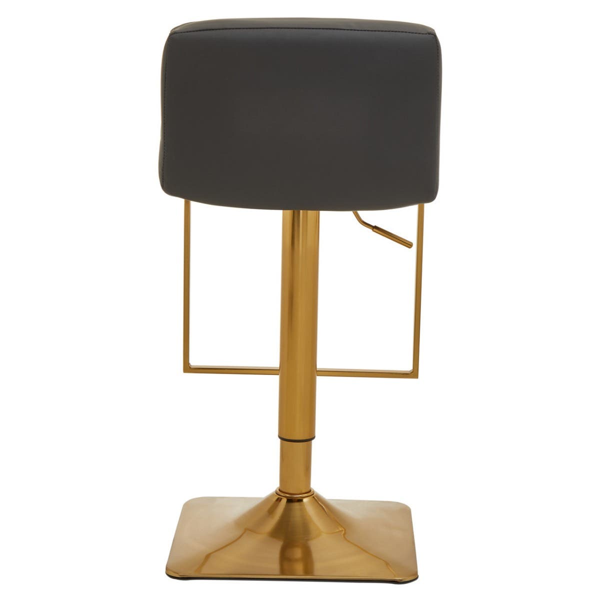 Dark Grey And Gold Square Base Bar Stool