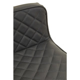 Dark Grey And Gold Square Base Bar Stool