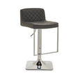 Dark Grey And Chrome Square Base Bar Stool