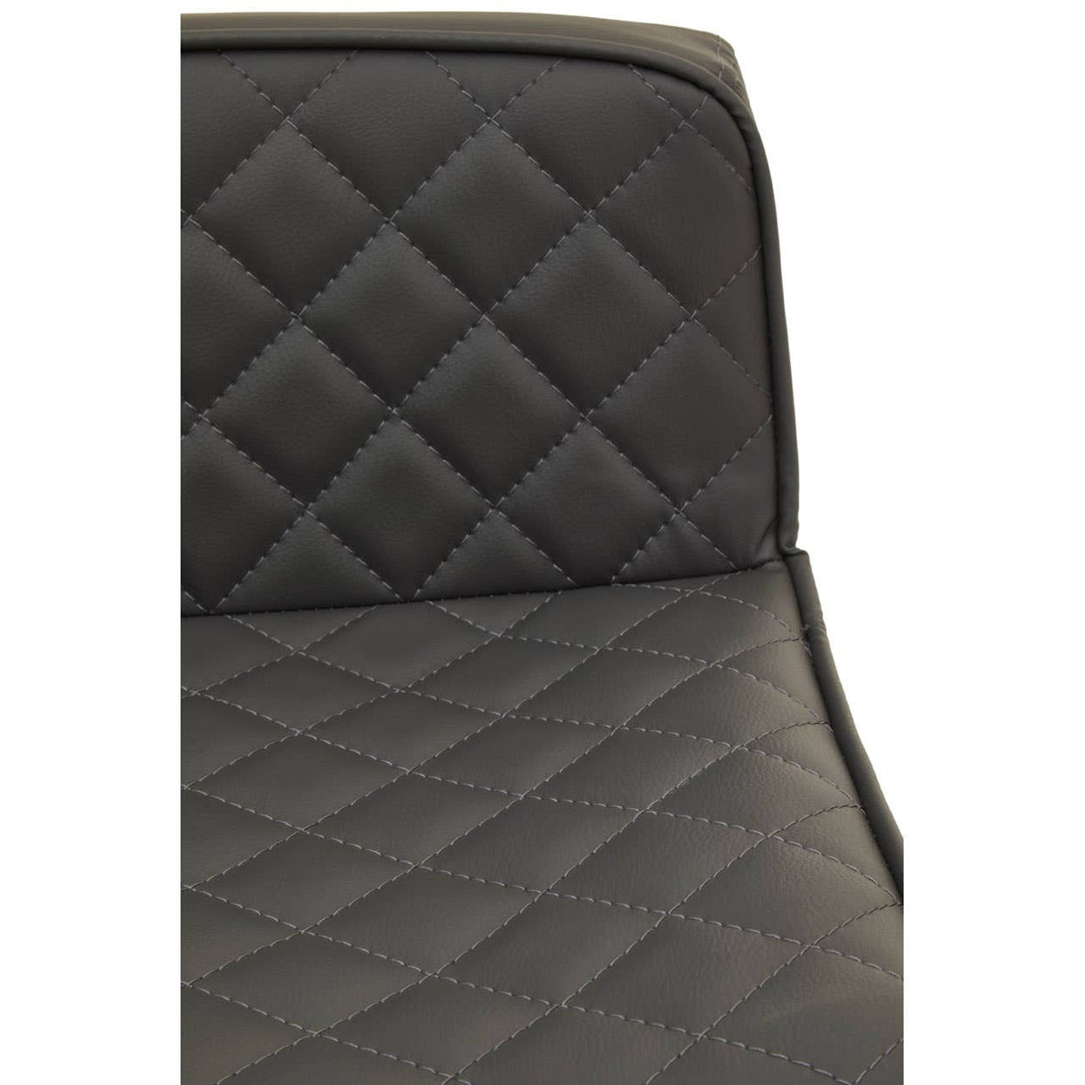 Dark Grey And Chrome Square Base Bar Stool