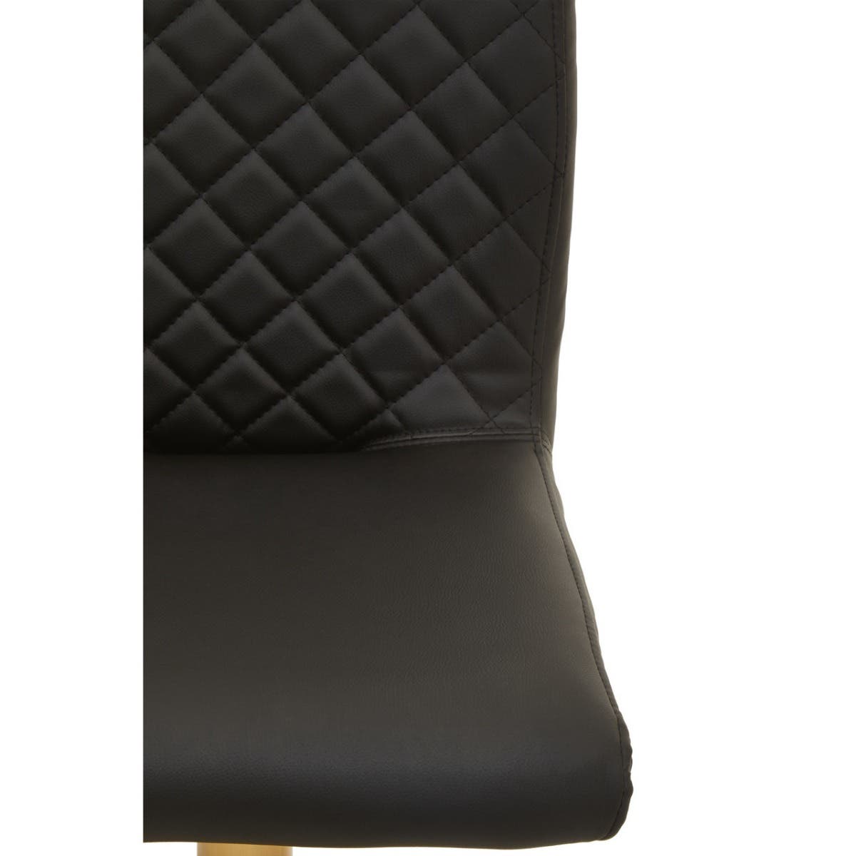 Black And Gold Bar Stool With Round Base