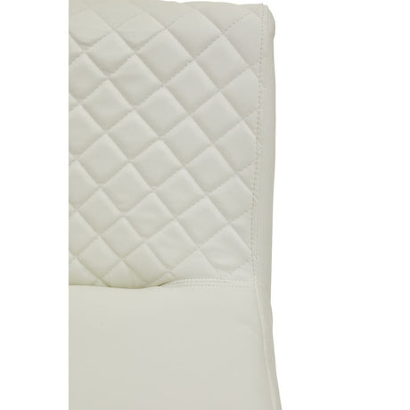 White And Gold Bar Stool With Round Base