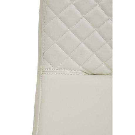 White And Gold Bar Stool With Round Base