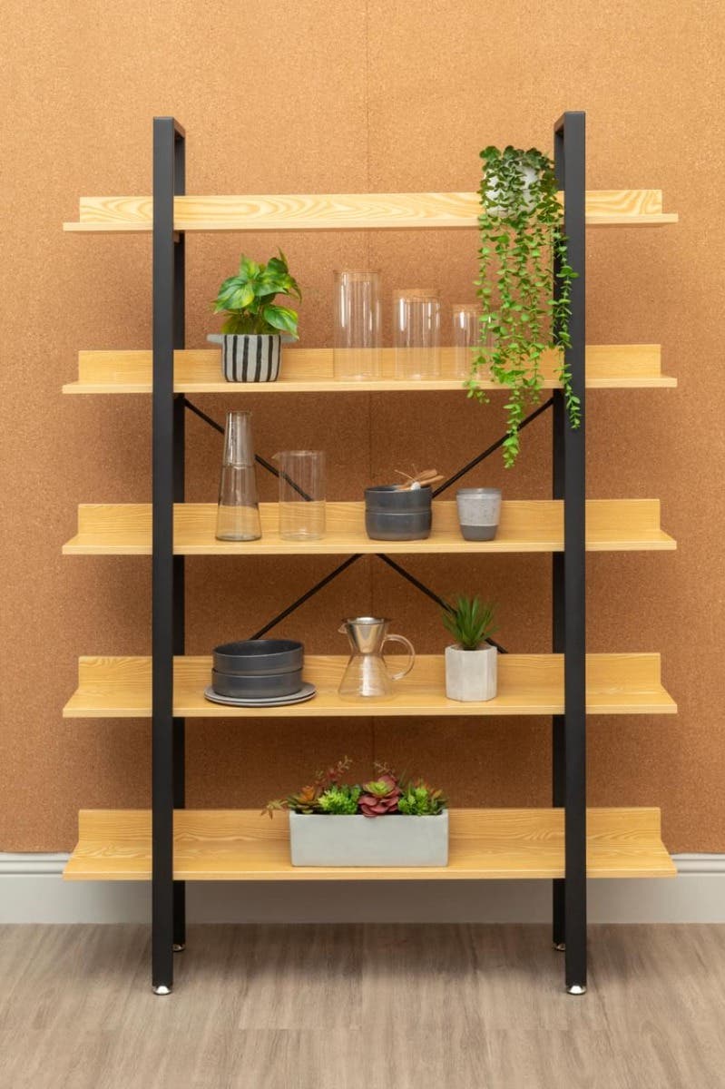 Laxton 5 Tier Light Yellow Shelf Unit