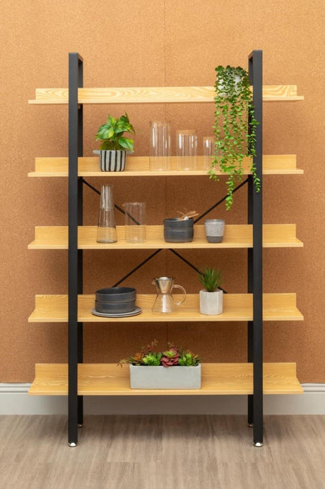 Laxton 5 Tier Light Yellow Shelf Unit