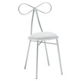 Jolie Silver Velvet Bow Back Dining Chair