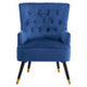 Loretta Midnight Velvet Chair With Black Wood Legs