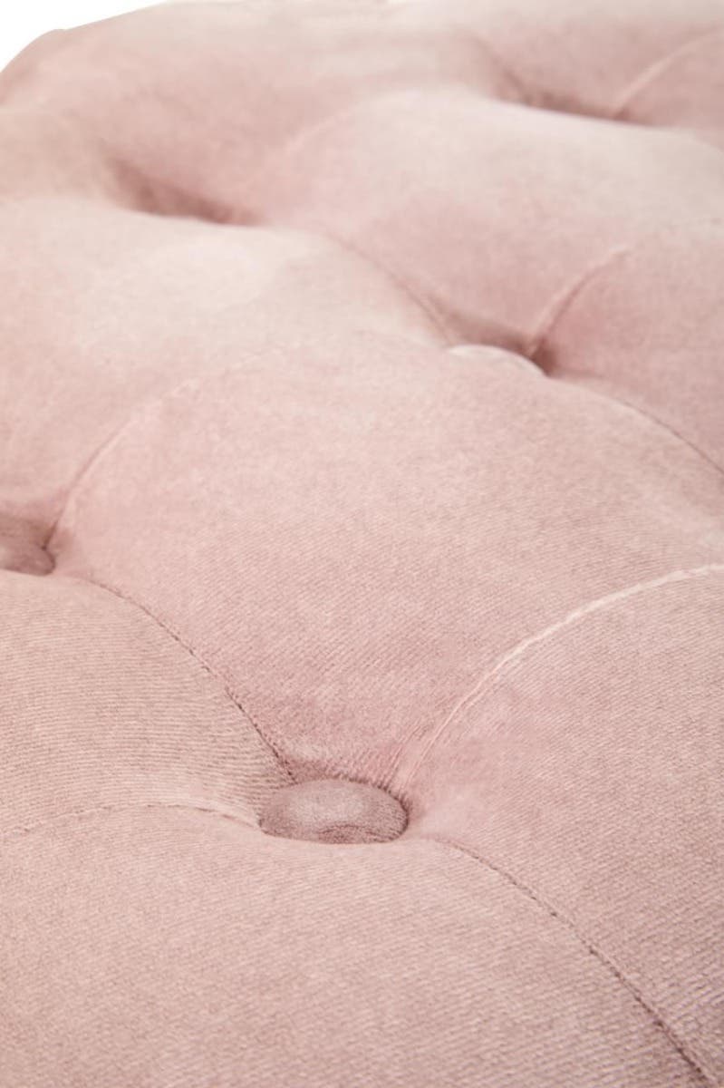 Loretta Dusky Pink Velvet Stool With Matte Gold Finish Base