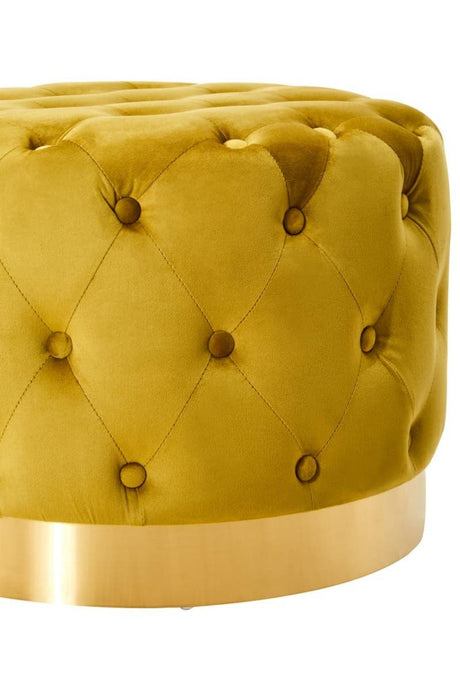 Loretta Pistachio Velvet Stool With Matte Gold Finish Base