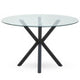 Salford Round Dining Table With Black Metal Legs