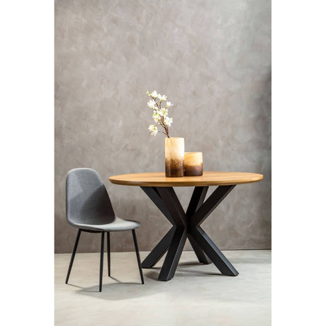 Salford Dining Table With Black Powder Legs