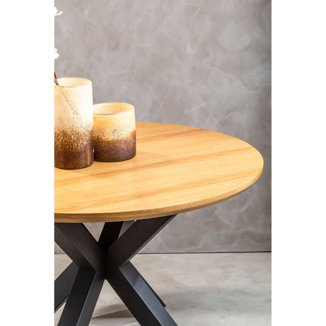 Salford Dining Table With Black Powder Legs
