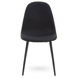Elegant Salford Dining Chair in Black Fabric