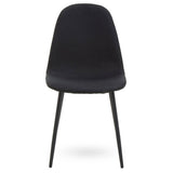 Elegant Salford Dining Chair in Black Fabric