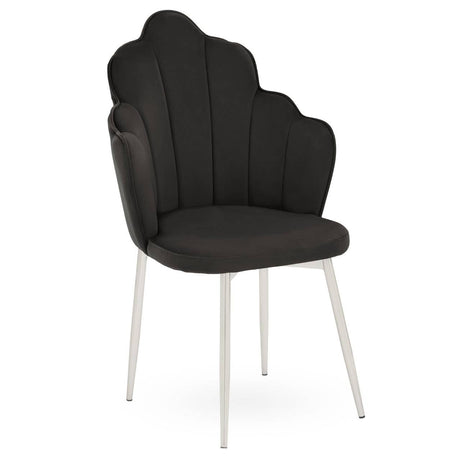 Tian Black Velvet Chair