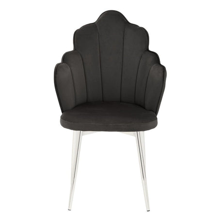 Tian Black Velvet Chair
