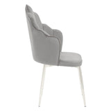 Tian Grey Velvet Chair
