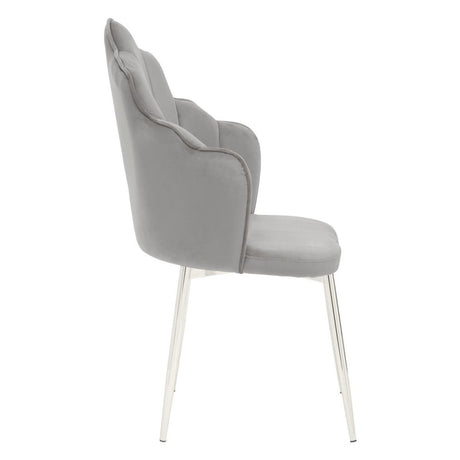 Tian Grey Velvet Chair