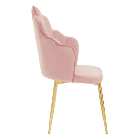 Tian Pink Velvet Dining Chair