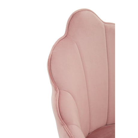 Tian Pink Velvet Dining Chair