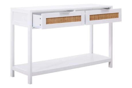 Sherman White Wood Console Table