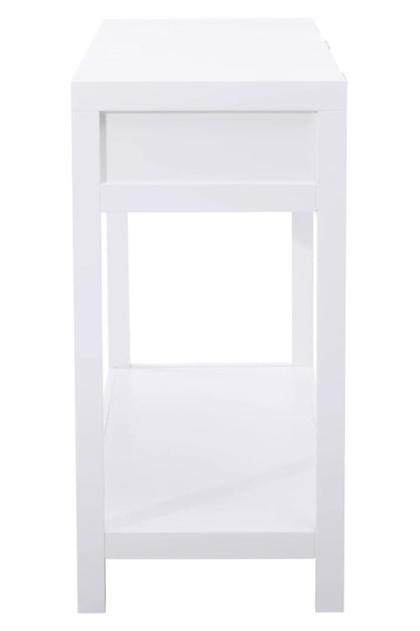 Sherman White Wood Console Table