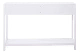 Sherman White Wood Console Table