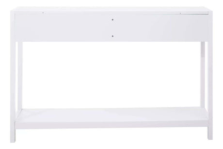 Sherman White Wood Console Table