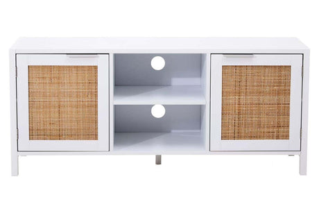 Sherman White Wood Media Unit