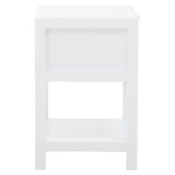 Sherman White Wood Side Table