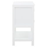 Sherman White Wood Side Cabinet