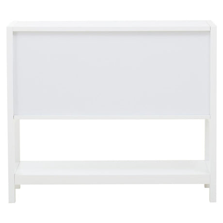 Sherman White Wood Side Cabinet