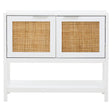 Sherman White Wood Side Cabinet