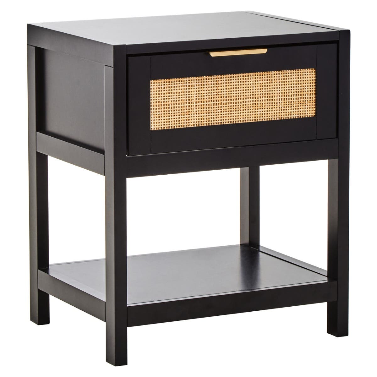 Sherman Black Wood Side Table