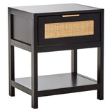 Sherman Black Wood Side Table