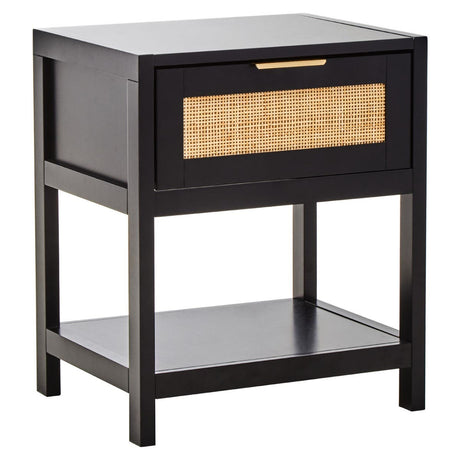 Sherman Black Wood Side Table